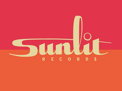 Sunlit handlettering logo music record script type typography vector