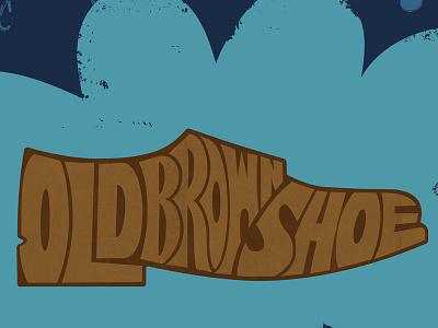 Old Brown Shoe beatles illustration lettering vector