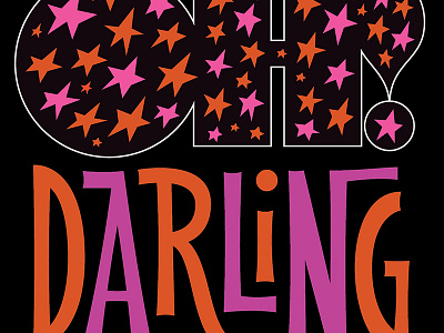 Oh! Darling beatles drawing illustration lettering psychedelic vector