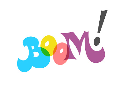 Boom! illustration lettering logo vector