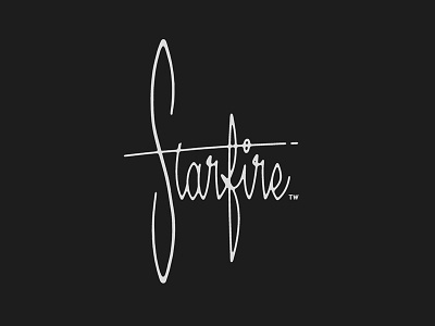 Starfire lettering logo script typography vintage