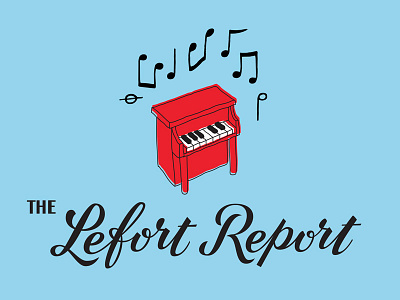 The Lefort Report illustration lettering logo logtype music piano script