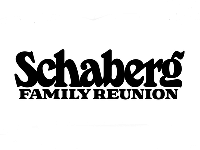 Schaberg Family Reunion design handlettering illustration lettering type
