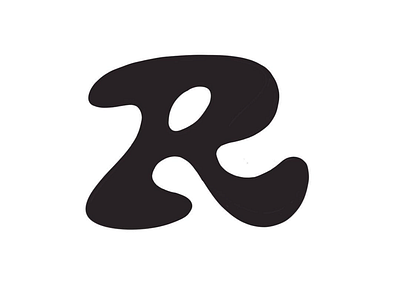 R illustration lettering logo type design