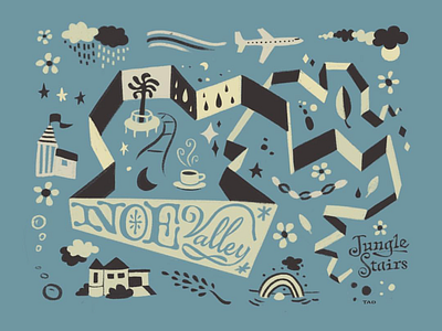 Noe Valley illustration lettering mural san francisco
