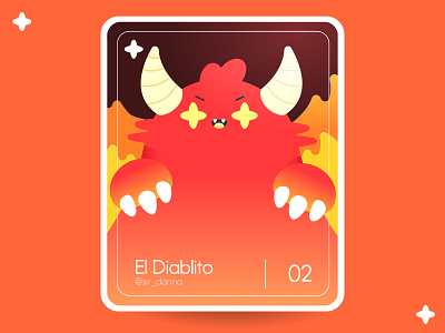 02 - El Diablito card cute cutecharacter demon devil diablo evil hell kawaii loteria loteriamexicana loteriayamix mexico ohvalentino