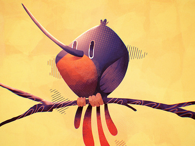 Colibri. 🐦 birds character hummingbird illustration kawaii nature ohvalentino procreate