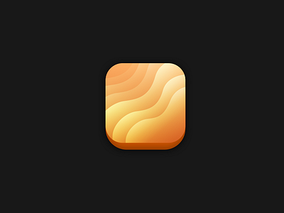 Waves Icon App app beargara icon iphone orange sketch ui ux waves