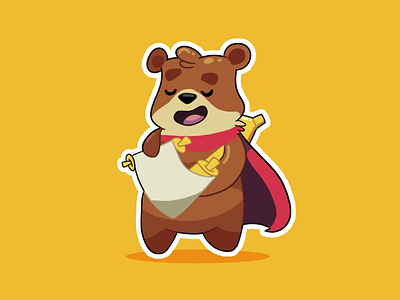 Gara, The Bear of Beargara bear beargara character cute illustration knight manuvergara mascot