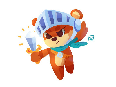 Gara, The Knight Bear bear beargara character characterdesign fantasy knight magic sword ted teddy