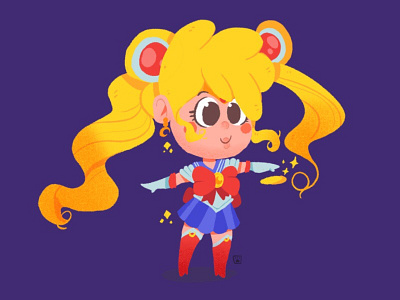 Sailor Moon anime beargara character chibi cute illustration moon sailor sailormoon serena usagi