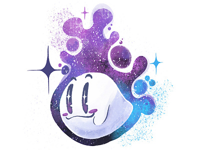 Galaxy Sparkly Ghost