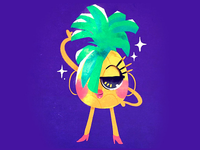 Sexy Pineapple beargara character cute girl kawaii pineapple sexy tropical