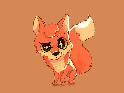 Little Foxy! animal beargara cartoon character fox illustration procreate