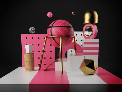 2 Invites Giveaway 3d abstract beargara c4d cinema4d draft dribbble invitation.giveaway set two