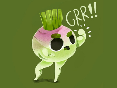 Gym Onion beargara character draw gym illustration ipadpro muscle onion procreate strong vegetable