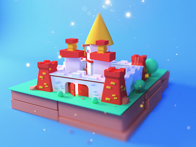 Sword Castle 3d beargara c4d castle colombia fantasy illustration model platform rpg sword videogame