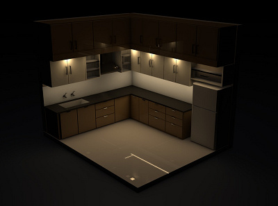 3D kitchen in C4D 3d 3d modeling ad adobe adobe lightroom architecture cinema4d design graphic design illustration interior design kitchen maya model photoshop