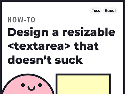 Dribbble vs. Instagram: Designing a resizable <textarea>