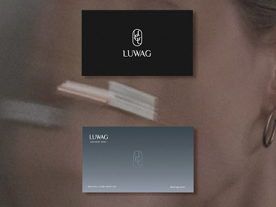 Business cards for jewelry store "LUWAG"