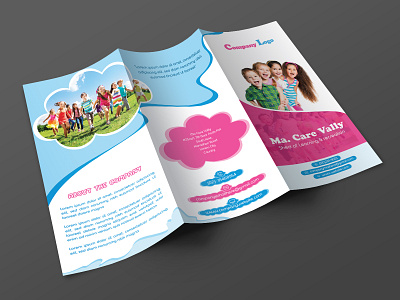 Day care trifold brochure booklet brochure mockup child care brochure day care brochure day care flyer day care trifold brochure kids care brochure kids care flyer leaflet trifold brochure