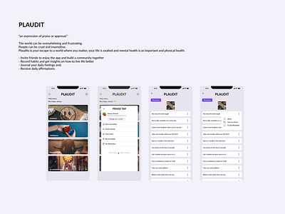 PLAUDIT APP app beginner figma mobile product design ui uiux ux