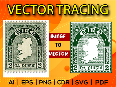 Old Stamp Vectorize high high high resolution for pront