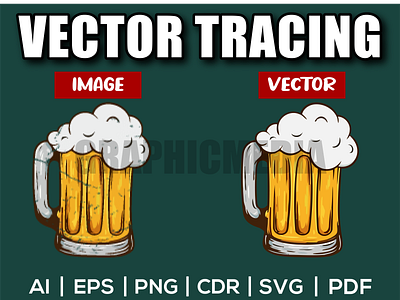 Beer Mug Vector SVG image to vector Vector Tracing Service adobe illustrator beer mug vector art design illustration image to vector logo low resolution mug vector redraw redraw logo vector vector illustration vector logo vector svg vector tracing