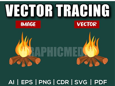 Fire PNG , Image to Vector , Logo to Vector