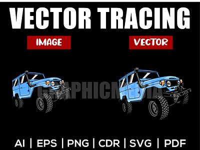 Jeep vector | Image to Vector | Vector logo adobe illustrator design illustration image to vector logo low resolution redraw redraw logo vector vector tracing