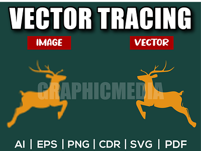 Deer Hunting Vector | Logo to Vector | Raster to Vector adobe illustrator design illustration image to vector logo low resolution redraw redraw logo vector vector tracing
