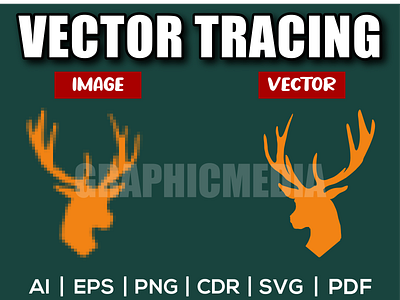Hunter Deer Logo Vector | Image to Vector | Vector Tracing