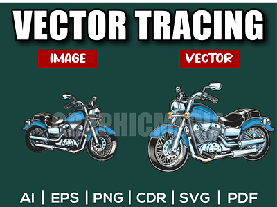 Motorcycle Logo Vector | Logo to Vector | Vector Tracing adobe illustrator design illustration image to vector logo low resolution redraw redraw logo vector vector tracing