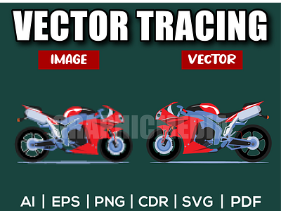 Motorcycle Rider Vector PNG| Logo to vector| Vector Tracing redraw to vector