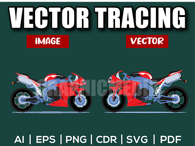 Motorcycle Rider Vector PNG| Logo to vector| Vector Tracing