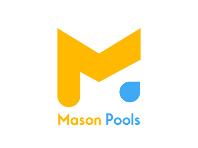 Mason Pools branding design icon illustration logo