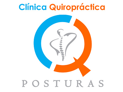 Clinica Quiropractica design illustration logo