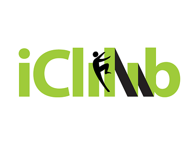 Final iClimb Logotype Design climb climber climbing logo logotype