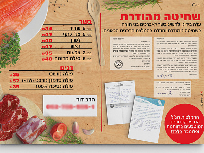 Pricing Table for a Butchery with References butchery israel pricing table