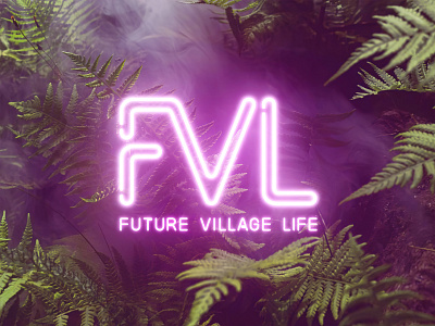 Future Village Life logo branding design logo typography web