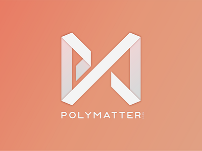 POLYMATTER XYZ logo branding clean design flat graphic design illustrator logo minimal typography vector
