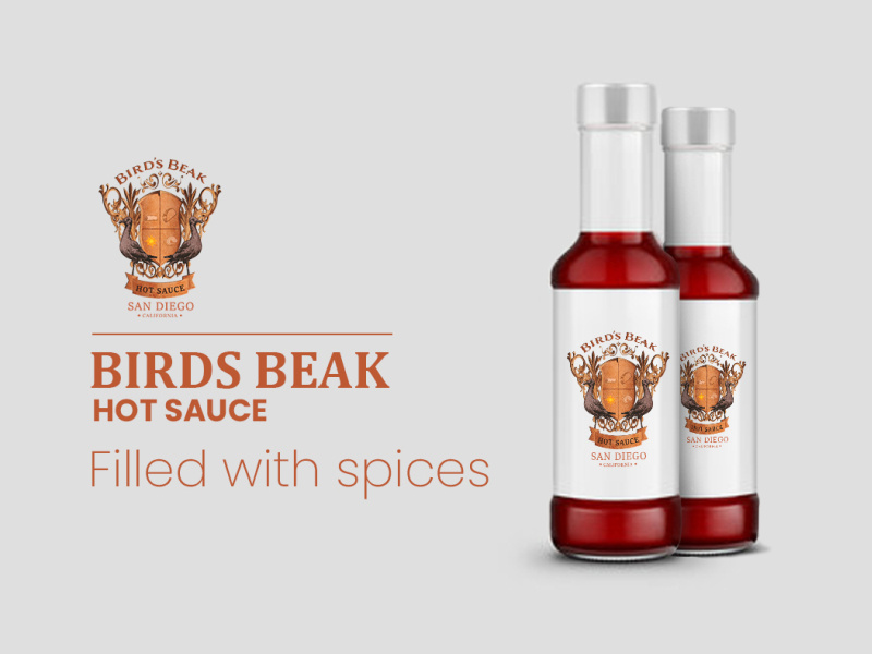 BIRDS BEAK HOT SAUCE Label design. by Saaim Hussain on Dribbble