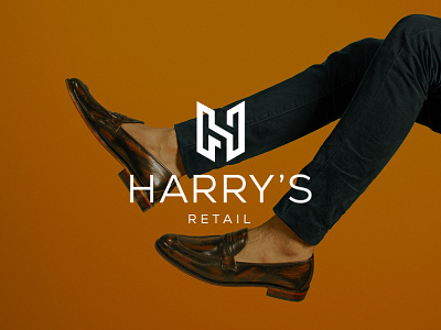 Harrys Retail Logo Design. all type logo designs bespoke logo design branding case study creative designs design graphic design icon design illustration instagram post designs logo logo branding logo presentation minimal designs post designs shoes brand shoes logos social media posts vector