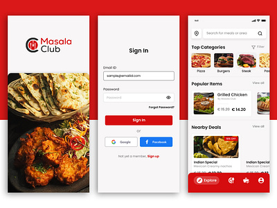 Masala Club Ui Design.