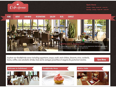 Cafehouse Wordpress Theme restaurant theme wordpress