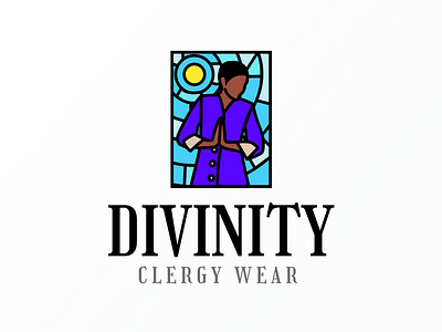Clergy Apparel Logo apparel brand design branding clergy graphic design illustration logo logo design stained glass