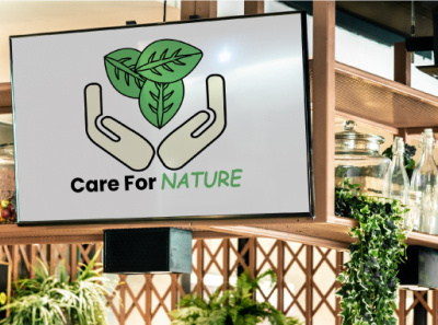 Care For Nature Logo brand identity branding creative graphicdesign graphics logo logodesign logos nature logo simple