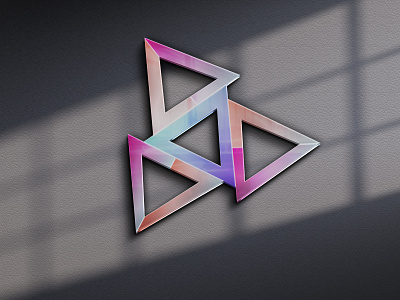 Triangular Logo brand identity branding colorful creative graphicdesign graphics logo logodesign simple triangle logo