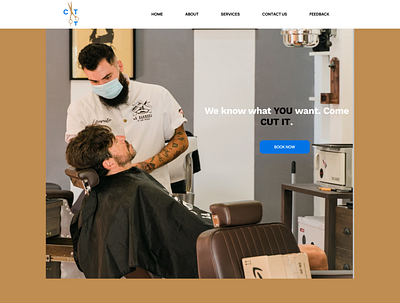 Barbershop Webpage Design figma thenounproject ui ux web dsign