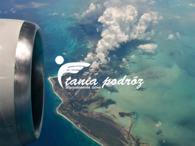 Tania podróż v2 fly island logo plane